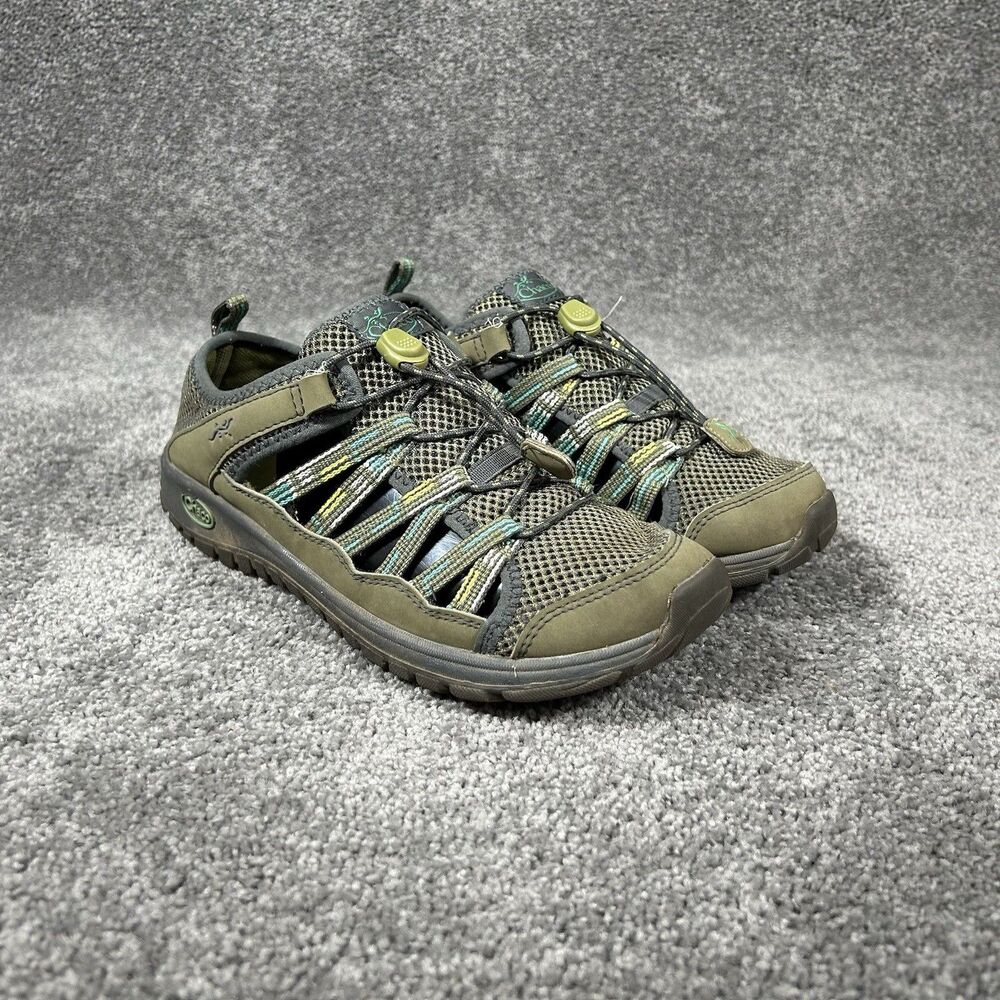 Chaco Outcross 2 Kids Size 4 Khaki Green Waterproof Outdoor Trail Shoes Shoes - Picture 3 of 12
